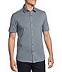 Daniel Cremieux Signature Label Solid Pima Cotton Short Sleeve Coat Front Shirt - Image 5