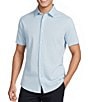 Daniel Cremieux Signature Label Solid Pima Cotton Short Sleeve Coat Front Shirt - Image 1