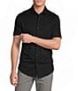 Daniel Cremieux Signature Label Solid Short Sleeve Coatfront Shirt - Image 5