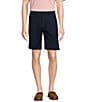 Color:Navy - Image 1 - Daniel Cremieux Signature Label Stretch Flat-Front Supima Cotton 9#double; Inseam Shorts