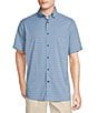 Color:Medium Blue - Image 1 - Daniel Cremieux Signature Label Stretch Plaid Short Sleeve Woven Shirt