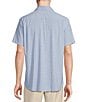 Color:Light Blue - Image 2 - Daniel Cremieux Signature Label Stretch Printed Short Sleeve Woven Shirt