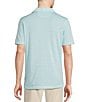 Color:Iced Aqua - Image 2 - Daniel Cremieux Signature Label Stripe Jersey Short-Sleeve Polo Shirt