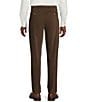Cremieux Daniel Cremieux Signature Label The Highlands Collection Flat Front Solid Brushed Twill Pants, Color:Brown - Image 2