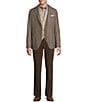Cremieux Daniel Cremieux Signature Label The Highlands Collection Flat Front Solid Brushed Twill Pants, Color:Brown - Image 3