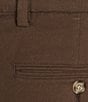 Cremieux Daniel Cremieux Signature Label The Highlands Collection Flat Front Solid Brushed Twill Pants, Color:Brown - Image 4