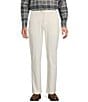 Cremieux Daniel Cremieux Signature Label The Highlands Collection Flat Front Solid Brushed Twill Pants, Color:Ecru - Image 1