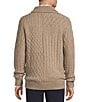 Cremieux Daniel Cremieux Signature Label The Highlands Collection Patchwork Shawl Sweater, Color:Camel Heather - Image 2