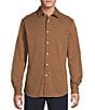 Cremieux Daniel Cremieux Signature Label The Highlands Collection Solid Knit Long Sleeve Coat Front Shirt, Color:Camel Heather - Image 1
