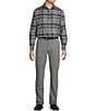 Cremieux Daniel Cremieux Signature Label The Highlands Collection Windowpane Flannel Long Sleeve Woven Shirt, Color:Charcoal - Image 3