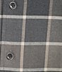 Cremieux Daniel Cremieux Signature Label The Highlands Collection Windowpane Flannel Long Sleeve Woven Shirt, Color:Charcoal - Image 4