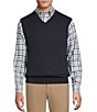 Cremieux Daniel Cremieux Signature Label V-Neck Sweater Vest, Color:Dark Navy - Image 1