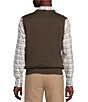 Cremieux Daniel Cremieux Signature Label V-Neck Sweater Vest, Color:Brown Heather - Image 2