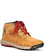 Color:Brown/Red - Image 1 - Women's Inquire Chukka Waterproof Cold Weather Suede Hiking Boots