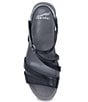Color:Black Glazed Calf - Image 5 - Addyson Leather Banded Wedge Sandals