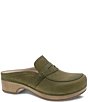 Color:Green Oiled Pull Up - Image 1 - Bel Oiled Leather Penny Clogs
