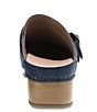 Color:Navy Burnished Full Grain - Image 3 - Berry Leather Convertible Buckle Strap Clogs