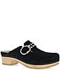 Dansko Branson Suede Studded Buckle Slip On Clogs - Image 1