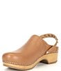 Color:Tan Tumbled - Image 4 - Britton Leather Studded Strap Clogs