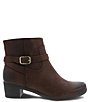 Color:Brown Burnished Suede - Image 2 - Cagney Burnish Suede Buckle Detail Booties