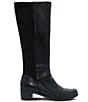 Color:Black Burnished Leather - Image 2 - Celestine Burnished Leather Tall Boots