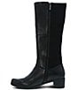 Color:Black Burnished Leather - Image 4 - Celestine Burnished Leather Tall Boots