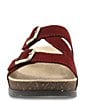 Color:Cinnabar Suede - Image 5 - Dayna Suede Buckle Slide Sandals
