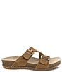 Color:Tan Suede - Image 2 - Dayna Suede Buckle Slide Sandals