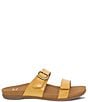 Color:Yellow Calf - Image 2 - Justine Leather Slide Sandals