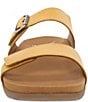 Color:Yellow Calf - Image 5 - Justine Leather Slide Sandals