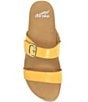 Color:Yellow Calf - Image 6 - Justine Leather Slide Sandals