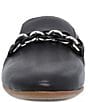 Color:Black Nappa - Image 5 - Leora Leather Chain Strap Mules