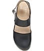 Color:Black Oiled Pull Up - Image 5 - Lucia Leather Slingback Open Clogs