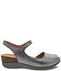 Color:Pewter Metallic - Image 2 - Marcy Metallic Leather Sandals