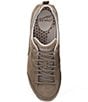 Color:Walnut Suede - Image 5 - Women's Paisley Suede Waterproof Lace-Up Sneakers