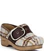 Dansko Pearson Plaid Buckle Hardware Clogs - Image 1