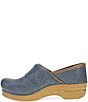 Dansko Professional Button Denim Leather Clogs - Image 4