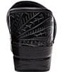 Color:Black Tooled - Image 3 - Professional Floral Embossed Leather Clogs