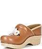 Dansko Professional Floral Embroidered Leather Clogs - Image 4