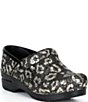 Dansko Professional Leopard Print Glitter Patent Leather Clogs - Image 1