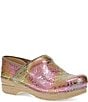 Dansko Professional Metallic Floral Embossed Leather Clogs - Image 1
