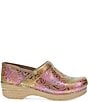 Dansko Professional Metallic Floral Embossed Leather Clogs - Image 2