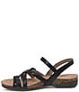 Color:Black Waxy Burnished - Image 4 - Roslyn Leather Strappy Thong Sandals