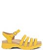Color:Yellow Nappa - Image 2 - Roxie Leather Banded Sandals