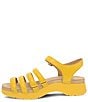 Color:Yellow Nappa - Image 4 - Roxie Leather Banded Sandals