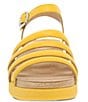 Color:Yellow Nappa - Image 5 - Roxie Leather Banded Sandals
