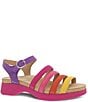Color:Multi Milled Nubuck - Image 1 - Roxie Nubuck Suede Colorblock Banded Sandals