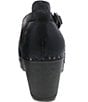 Color:Black Milled Burnished - Image 3 - Sassy Burnished Leather Studded Ankle Strap Clogs