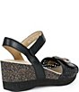 Dansko Stella Woven Leather Buckle Hardware Wedge Sandals - Image 3