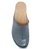 Color:Denim Milled Burnished - Image 6 - Talulah Burnished Leather Mule Clogs